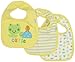 Gerber Unisex-Baby Newborn 3 Pack Interlock Dribbler Bib Frog, Yellow/Green, One Size