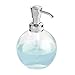 InterDesign York Glass Soap Dispenser Pump for Body Moisturizer, Liquid Hand Soap, Sanitizer or Aromatherapy Lotion - Clear/Chrome