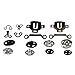SINGER 07400 Fastener Variety-Pack in Stackable Screw Top Container - 48 Hook & Eyes, 24 Sew-On Snaps, 6 Hook & Bars , Black