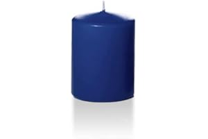 yummi 2.25" x 3" Navy Blue Slim Round Pillar Candles - 4 per Pack