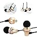 In-Ear Earphones Headphones, Gaoye G1000 3.5mm Jack HD Stereo Wired Earphones with Mic Gold-plated Noise Cancelling Sweatproof Headphones Stereo Earbuds 1.2M (G1)
