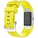 For Fitbit Charger 2 Band, Silicone Band, FreshZone Newest Premium Replacement Accessories Wrist Band for Fitbit Charge 2 [Large,Small] (Yellow)