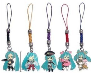 5 PCS Hatsune Miku Cell Phone Strap