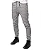 JD Apparel Mens Slim Fit Drawstring Harem Joggers Fashion Pants S Light Grey