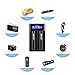 LCD Display Universal Battery Charger, INLIFE Speedy Smart Battery Charger for Rechargeable Batteries Ni-MH Ni-Cd A AA AAA AAAA C SC, Li-ion 18650 26650 26500 20700 22650 18490 17670 17500 17355 (I2)