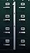 ABUS 07040 Chrome File Bar, 4 Drawer, Grey