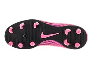 Nike Kids Jr Bravata II FG Pink Black/Black/Black Soccer Cleat 11 Kids US