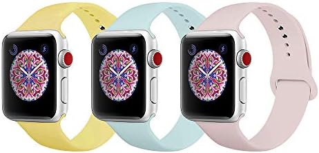 BMBEAR Sport Bands Compatible with Apple Watch 38mm 40mm 42mm 44mm Silicone iWatch Band for Apple Watch Series 4 3 2 1