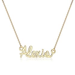 Turandoss Alexis Necklace, 14K Gold Plated Name