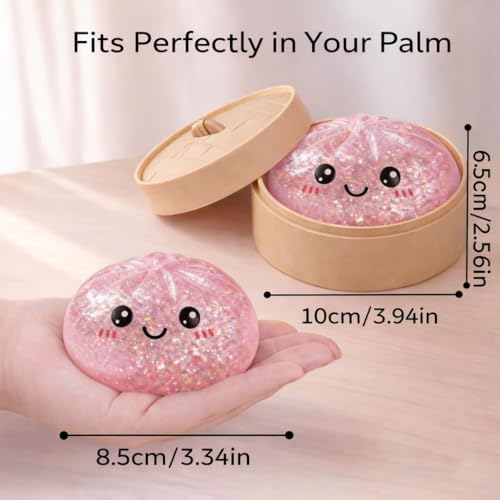 SLEEPHEAD® Glitter Dumpling Squishies Mystery Box Squeeze Toy, Squishy Dumpling Fidget Toys for Adults, Stress Relief Sensory Toy
