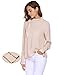 Zeagoo Women's Chiffon Long Sleeve Bow Tie Neck Formal OL Style Shirts