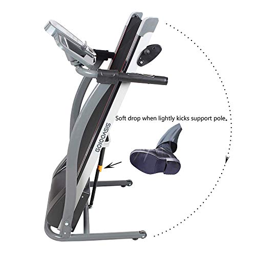 Feelway Treadmill Folding Motorized Running Exercise Machine Easy Assembly w/Incline Pre-Set Programs for Home Use