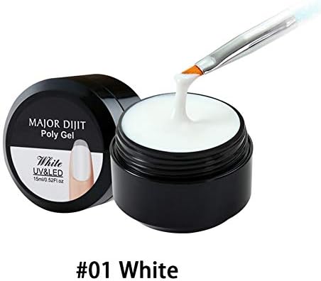 Symeas Rapid Extension Gel Nail Quick Drying Phototherapy Nail Glue Nail Art UV Gel Nail Builder Extension Builder Nail Art Manicure Kit Soak off Nude Colour UV Gel