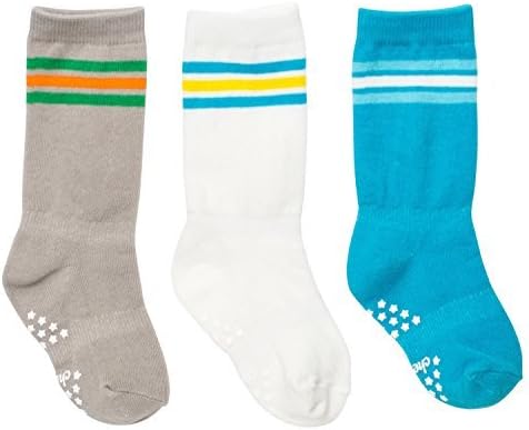 Baby Boys' Knee Socks Stay Put on Baby's Kicking Legs ~ Classic Athletic 3 Pair