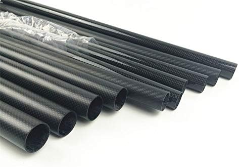 2(pcs) AvantGears Glossy 10mmX8mmX1000mm 3K Roll Carbon Fiber Tube 10mm Outter Diameter X 8mm Inner Diameter X 1000mm Length Quadcopter Drone Arm Wing Tube Camera Rig Camera Rail DIY Rod