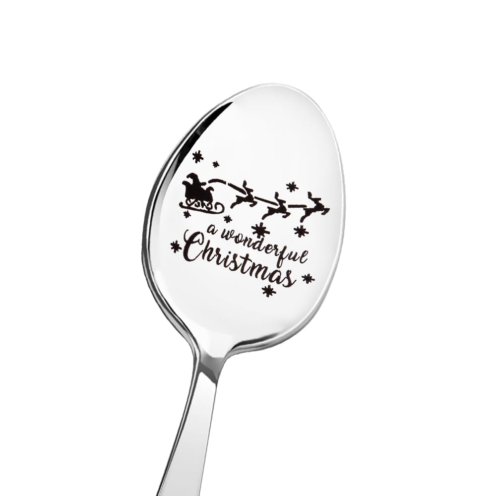 Christmas Gifts for Best Friend Women Men Christmas Xmas Gift for Dad Mum Grandad Grandma Christmas Presents for Girls Boys Daughter Son Xmas Gifts for Sister Brother Engraved Spoon Gift