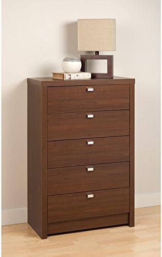 Metro Shop Valhalla Designer Series Medium Brown Walnut 5-Drawer Chest