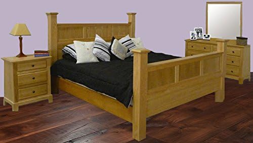 Forest Designs Shaker Queen Panel Bed: 80W x 49H x 93D (No Dresser, Mirror or Nightstand) E King Golden Oak