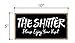 Honey Dew Gifts Inappropriate Funny The Shitter Please Enjoy Your Visit 10 inch by 5 inch Hanging Wall Art, Decorative Wood Sign Home Bathroom Decor, 75442