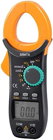 Roawon 3266TA 600A AC/DC Current Auto-Ranging Digital Clamp On Meter Multimeter with NCV, Diode, Continuity Tester