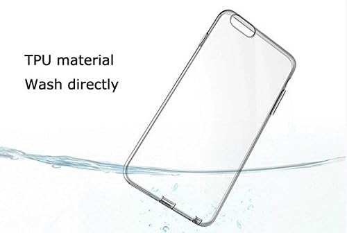DEH2 Protective back case for iPhone 6 Plus of TPU rubber gel clear and flexible transparent crystal soft silicone against shock absorption anti-scratch ultra slim fit lightweight modern technology
