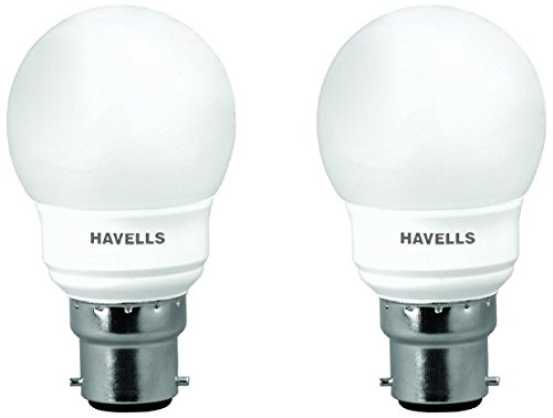 Havells Ball LHLCAIEQNC8J007 7-Watt CFL Light (Warm White and Pack of 2)