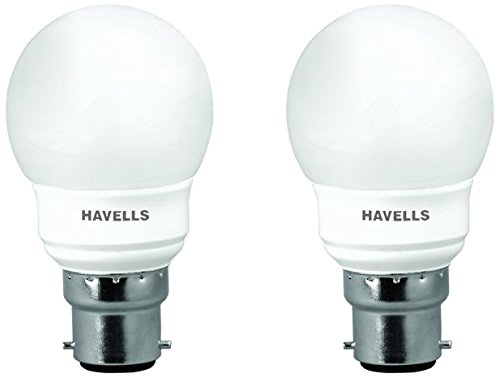 Havells Ball LHLCAIEQNC8J007 7-Watt CFL Light (Warm White and Pack of 2)