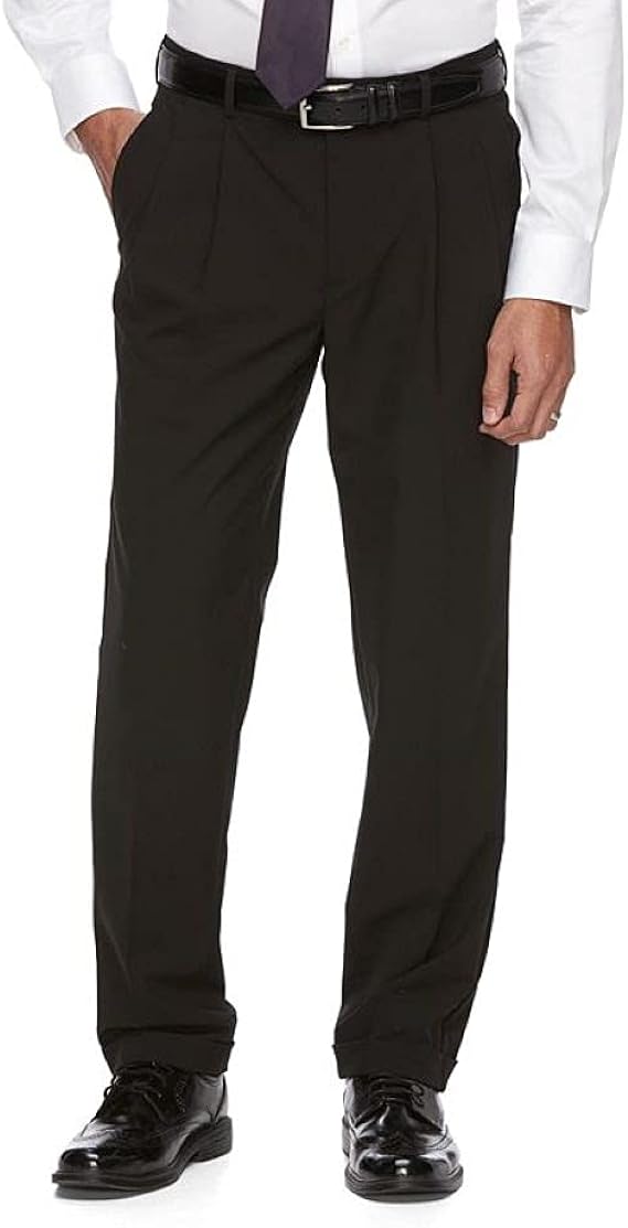 Croft & Barrow Men's True Comfort Woven Pleated Dress Pants with Cuffs