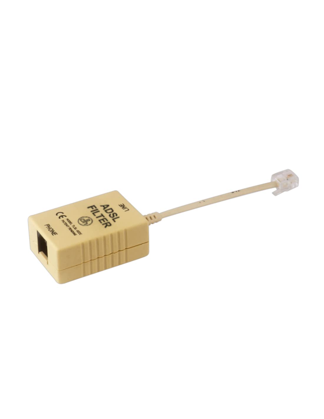 PRENDELUZ Single ADSL Filter (Rj11-M/H) Microfilter - Cat 5e cabling