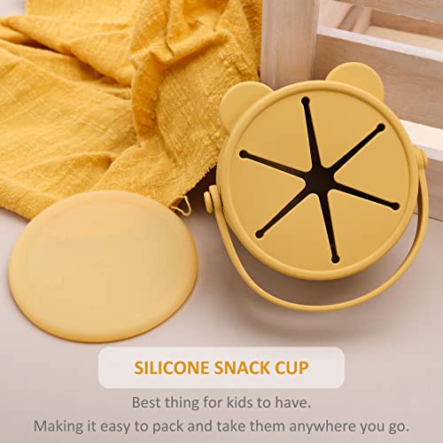 Dilovely Silicone Snack Cups for Toddlers, Baby Snack Containers, Kid