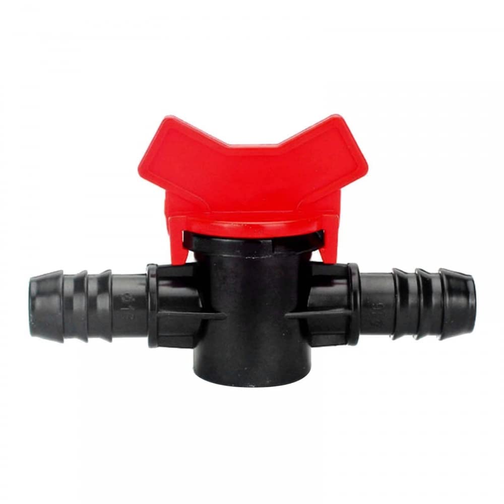 Barbed Ball Valve,12mm/16mm/12mm to 16mm Barb Connector Shut Off Switch for Garden Drip Irrigation Aquarium Hose Tube