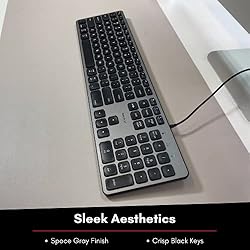 Macally Wired Keyboard for Mac and Windows - Apple