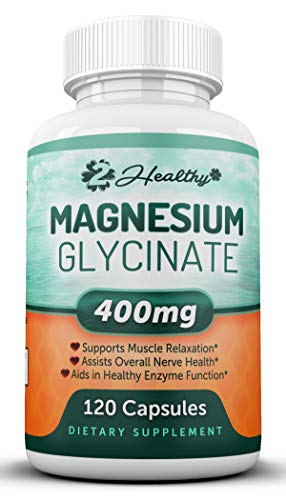Magnesium Glycinate 400mg Supplement - 120 Non-Laxative Vegan Capsules, Non GMO Chelated Bisglycinate Pill - High Absorption & Bioavailable Magnesium for Tension, Muscle Cramps, Stress Relief & Sleep
