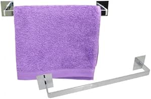 Toallero Adhesivo Lateral Mueble O Pared, color Cromo Brillo ...