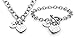 Charm Necklace and Bracelet Set I Love You to the Moon and Back Heart Toggle Stainless Steel