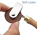 Soft Rubber Roller, Brayer Ideal for Anti Skid Tape Construction Tools, Print, Ink and Stamping Tools(4-Inch, Brown)