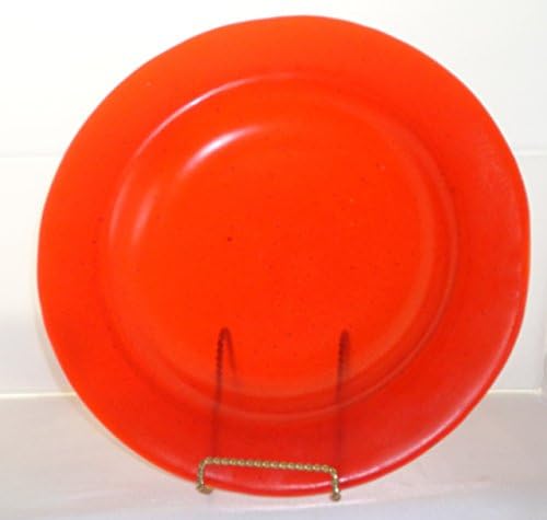 Transparent Orange Pasta Decorative Bowl Handcrafted Fused Glass