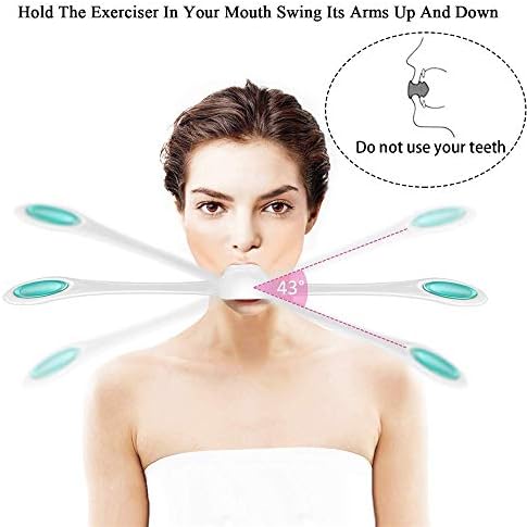 LILICAT Facial Muscle Training Machine Nasolabial Folds Wrinkle Improve Goggle Line Face Aging Prevention Facial Fitness Muscle Trainer for All Ages (white)