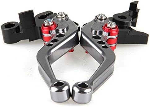 Motorstar Motorcycle Accessories A Pair of Short Brake Clutch Levers 6-Click Adjustable Gray for KAWASAKI GTR1400 CONCOURS 14 2007 2008 2009 2010 2011 2012 (H-88/F-88)