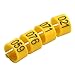 iherdsman 001-100 Multi-color Bird Leg Bands Numbered 8 mm Pigeon Parrot Chicks Duck Clip Rings Band (yellow)