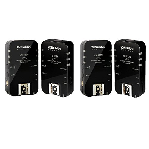 Yongnuo Yn-622n Wireless E-ttl Flash Trigger Receiver with 3 Transceivers for Nikon D5300 D5100 D5200 D2x D2h D2hs D100 D4 D3x D3s D3 D2x D800e D800 D700 D600 D300s D40x D70s Dslr