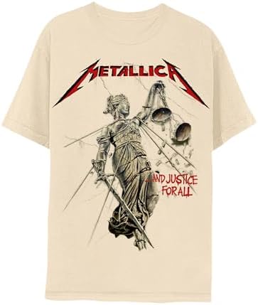 Amazon.com: Metallica 'And Justice For All' (White) T-Shirt (x