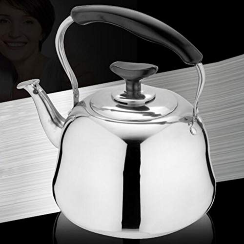 Fenteer Whistling TeaKettle Teapot Stainless Steel Tea Pot Kettle Stove Top Tea Maker Metal Teapots for Home Kitchen Restaurant, SIlver, 3 Sizes to Choose - 1L - Thumbnail 6