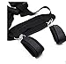 Restraint Kit, Extra-Strength Bondage Strips Set with Neck Pad Ankle/Wrist Cuff, Black