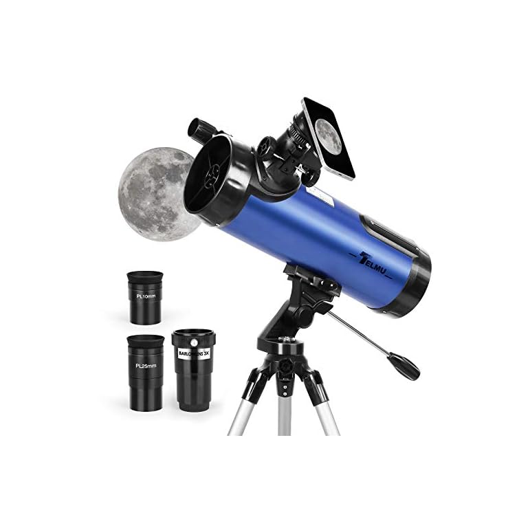 TELMU Telescope for Beginners, 114mm Aperture 500mm AZ Mount