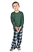 PajamaGram Big Boys' Flannel Tartan Plaid Pajamas with Thermal Top