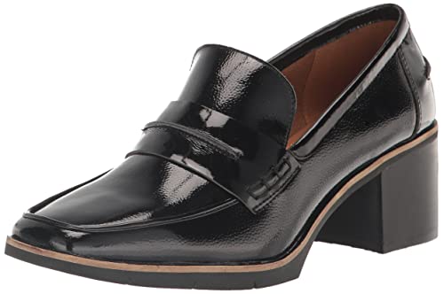 NYDJ Women's Anella Heeled Loafer, Black, 10