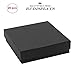20 Pack Cotton Filled Matte Black Color Jewelry Gift and Retail Boxes 3 X 3 X 1 Inch Size by R J Displays