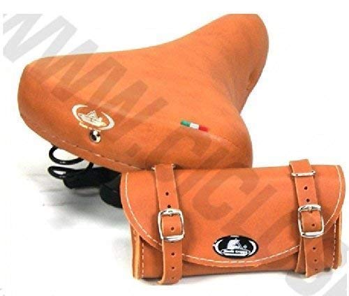 Saddle MONTEGRAPPA Feathers + BAG MONTEGRAPPA Bicycle Graziella - Era - R - Holland/Vintage (Honey Colour)