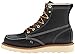 Thorogood American Heritage 6” Moc Toe Work Boots for Men - Soft Toe, Premium Full-Grain Leather with Slip-Resistant Wedge Outsole and Comfort Insole; EH Rated, Black - 10 D
